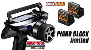 COMBO RADIO SANWA MT-44 PC PIANO BLACK   2 RECEPTEURS RX482